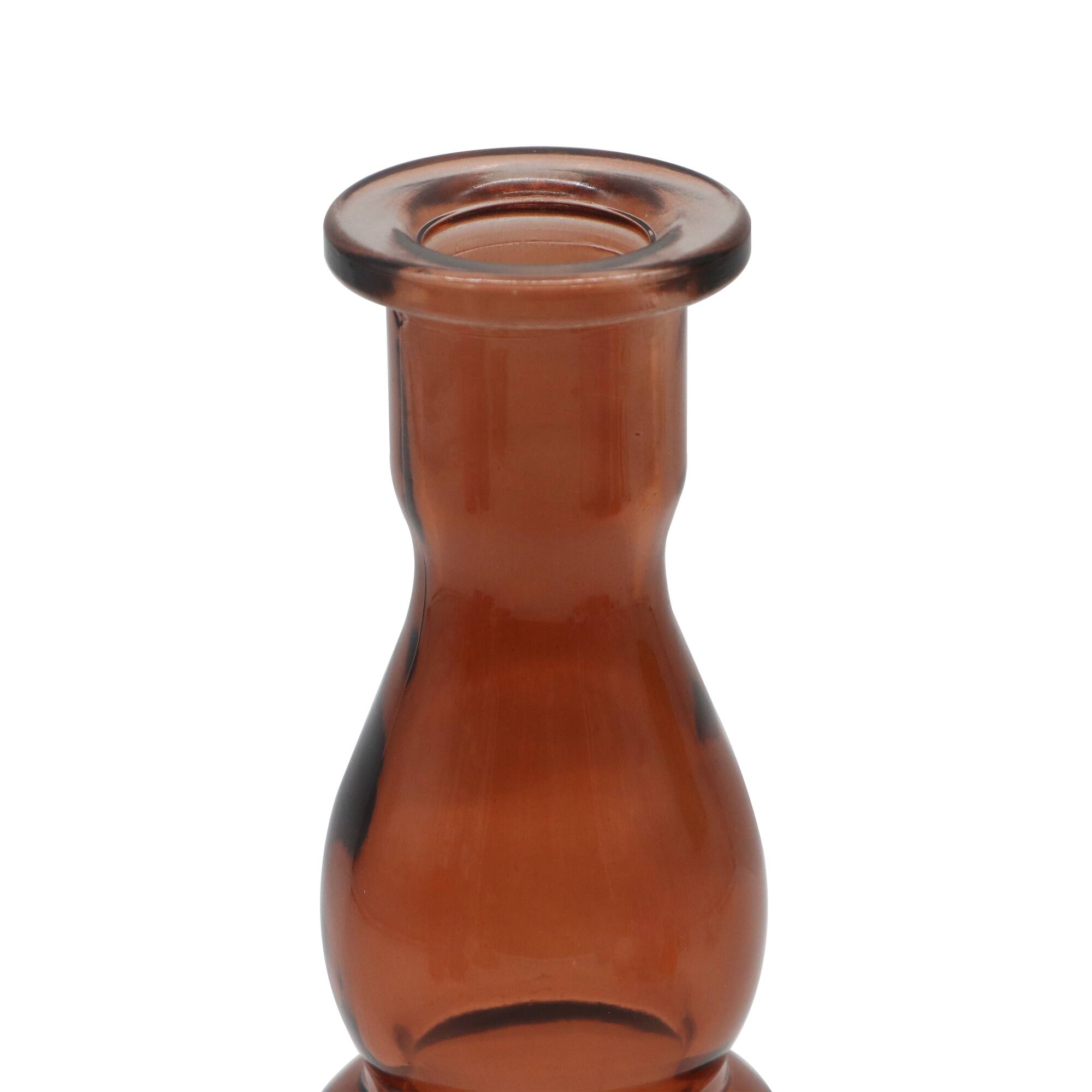 Brown Glass Taper Candle Holder by Ashland